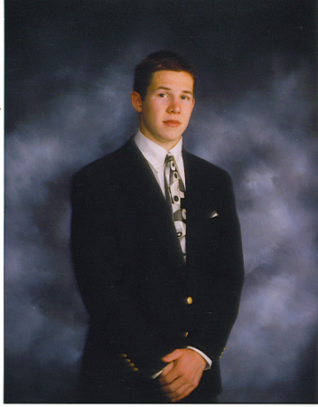 My son Corey's graduation photo, 2000...