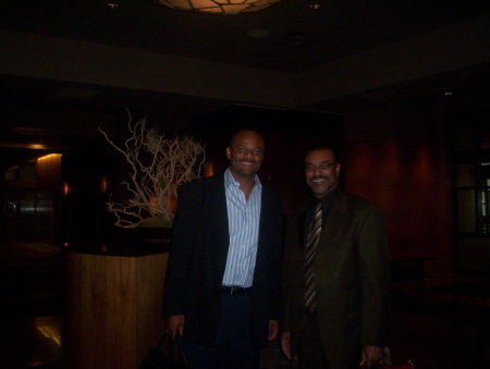 NFL Hall of fame member Warren Moon and Ron Chevalier