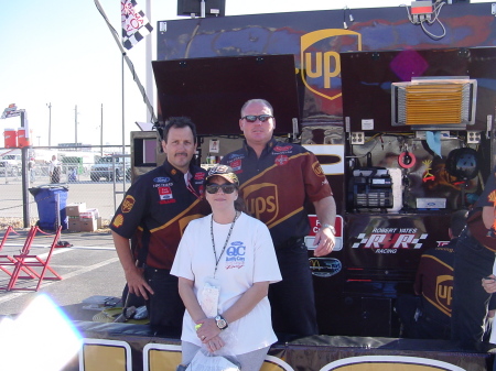 Annette and some of Dale Jarret's Pit Crew