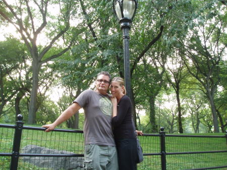 In Central Park with my husband