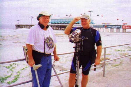 Bill and I searching for treasure  - Daytona Beach 2003