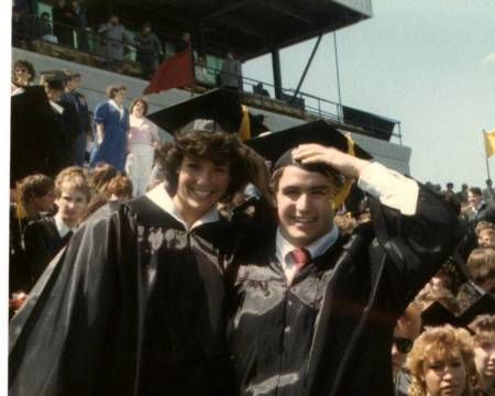 Mark and I at CMU graduation May 1986