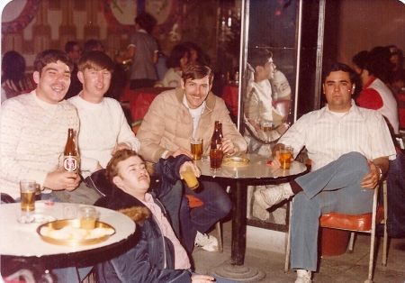 Dave Peter with friends winter 1978
