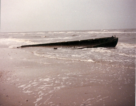 Dottie Irwin Melko's album, Ship on Boca Chica Beach-Hurricane Beulah