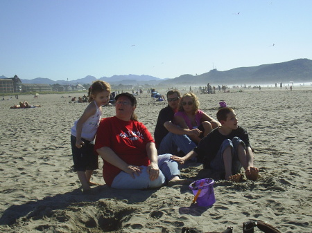at the Beach on my b-day w/kids