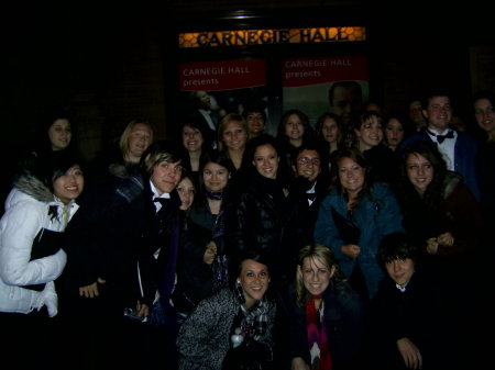 My students getting ready to perform at Carnegie Hall in New York City!!!