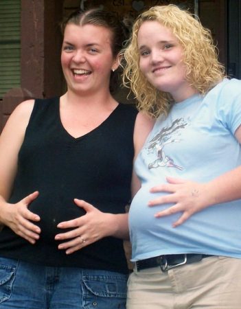 Me & Maggie (my soon to be sister-in-law) pretending to be Pregnant!