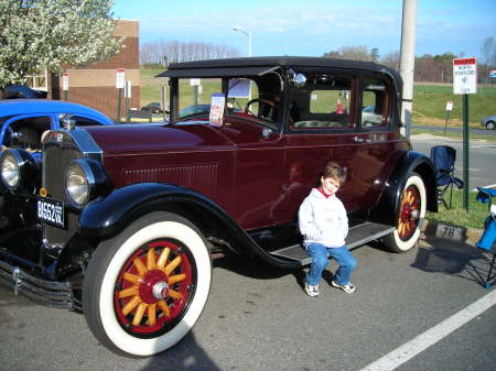 Our 1927 Buick Opera Coupe and son Tyler