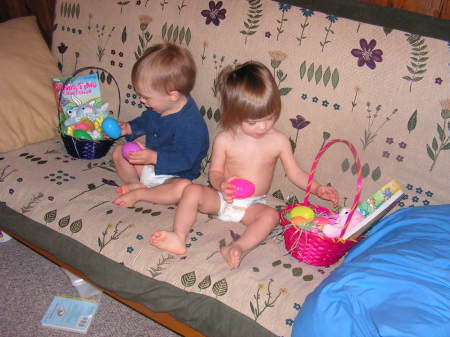 The kids on Easter