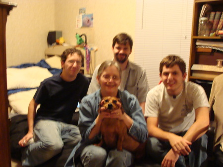 my lovely bride, Sherry, the boys, and Dixie
