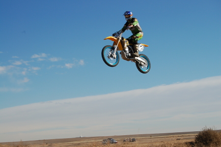 Riding at Watkins Motocross track