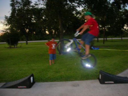 My stepson, Billy, Flying.