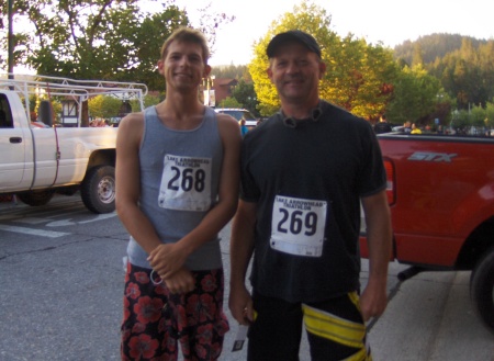 Arrowhead Triathlon with my son  2008