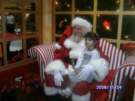 my daughter and Santa