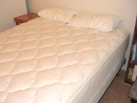 Our Guest Room mattress where the in-laws sleep!