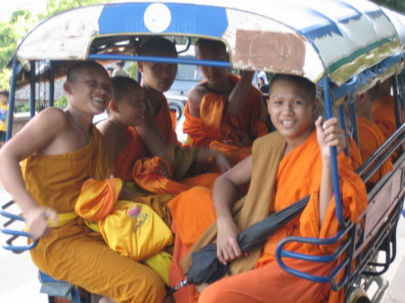 Monks In Laos