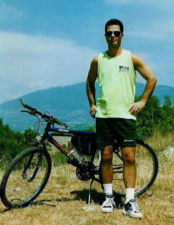 Mountain biking near Rome, Italy