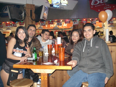 With family at Hooters W. Covina