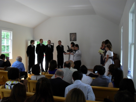 Justin and Alexis get married in the family chapel in Little Valley, Tannersville, Virginia