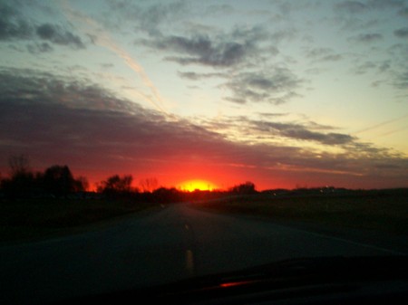 sunset in iowa (wow)