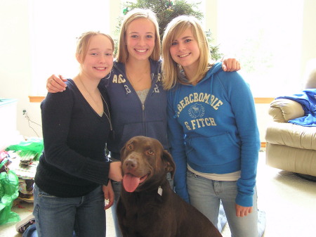 The Girls And Our Dog ~ Christmas 2006