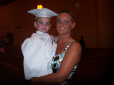 Me and my 5 yo son, Mitchell, preschool graduation