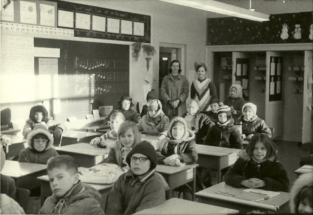 Waiting for the school bus 1970