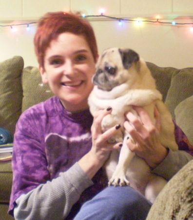 Gab and her fat little pug, Fanny.