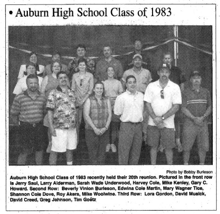 Class of "83" 20 year reunion photo. (2003)
