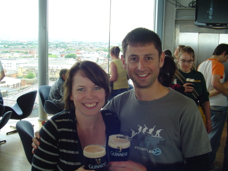 My husband and I at the Guiness Storehouse in Dublin