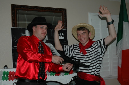 At my dad's party, there was a Gangster and Gondolier...a.k.a