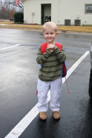 DJ's first day of preschool