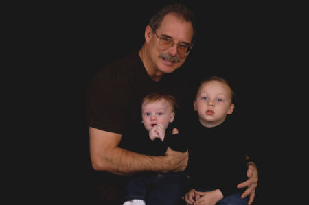 Mark with his two grandsons Aidan & Tristan