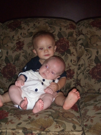 My grandsons, Caden and Evan