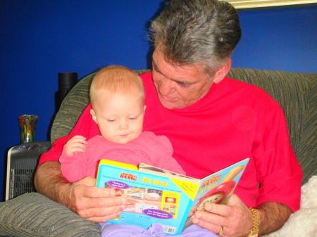 Addison and Pop-Pop reading her story book!