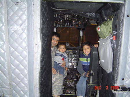 Inside Military Helicopter
