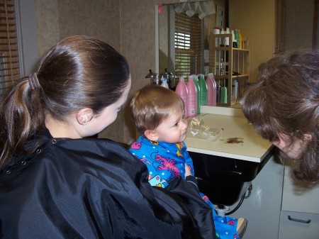 Elijah's first haircut