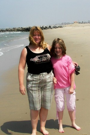 At Dockweiler Beach.  Me and my daughter.