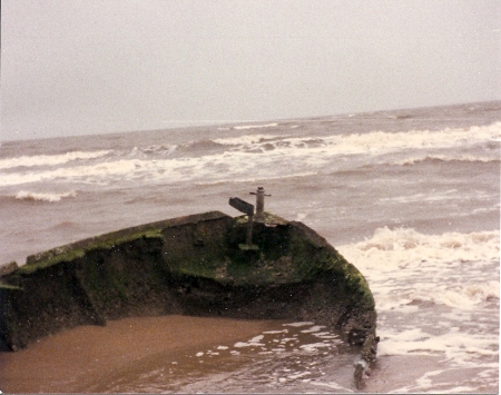 Dottie Irwin Melko's album, Ship on Boca Chica Beach-Hurricane Beulah