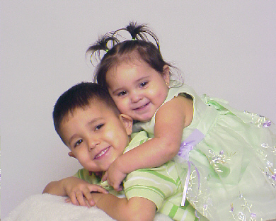 My kids Cruz and Yesenia