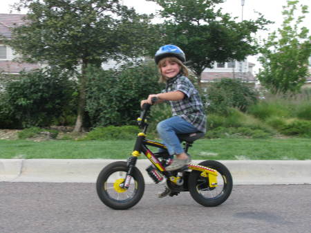 Learning to ride with no training wheels!