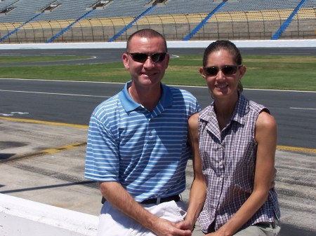 My Wife Annette and me at Lowes Motor Speedway June 2007