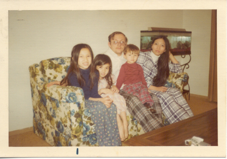 1975 at home with family in Indianapolis