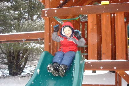 Robbie in the snow, February 2008