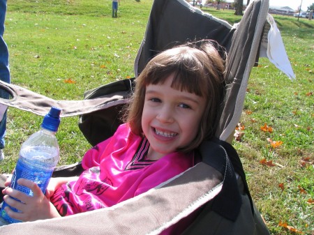 Ashley just chillin' at half time- Soccer Fall 2006