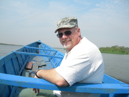 Me in a boat on the Nile in Sudan