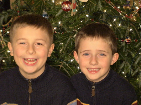 Andrew (8) and Sean (6) Christmas 2006
