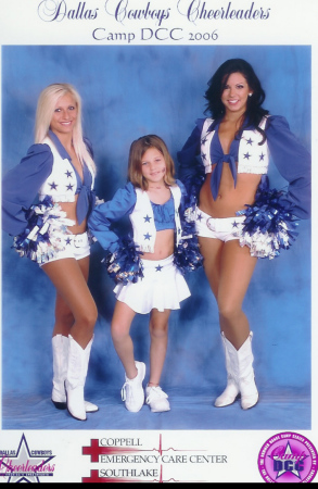 Natalie with Dallas Cowboy Cheerleaders