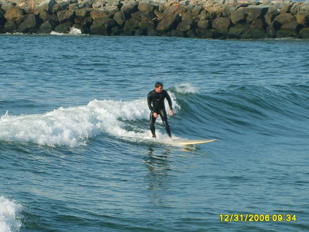 Surfing in OC, California