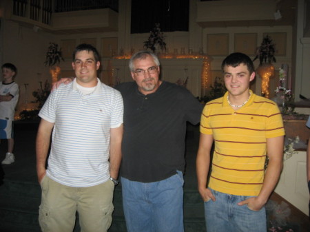 My hubby, My stepson Corey and my son aaron!